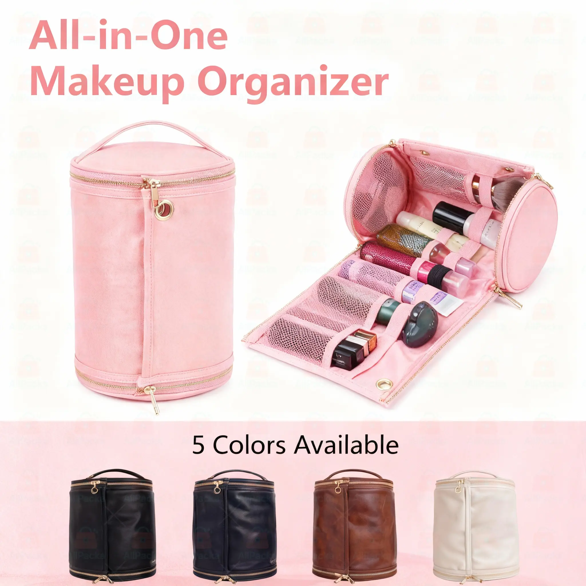 Quilted Cosmetic Pouch, Viral Puffy Makeup Bag with Detachable Sections, Multi-Compartment Large-Capacity Organizer for Portable Vanity, Travel Use & Flat Lay Storage, Cosmetic Bag, Makeup Organization, Zipper Pockets, Women, Makeup Organizer Pouches