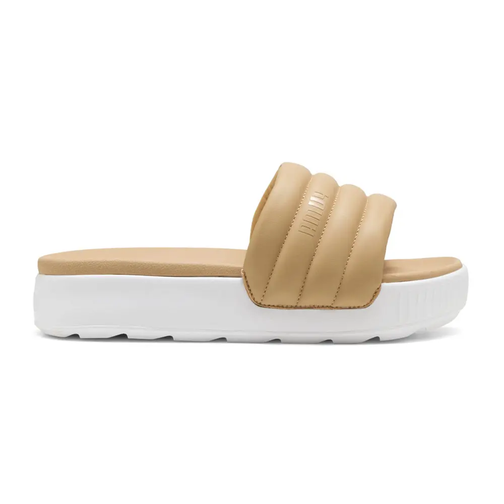 PUMA Womens Karmen Slide Puffy Platform Casual Sandals Casual Low Heel 1-2" - Brown