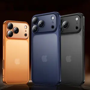 Phone Cases for iPhone 17/16/15/14 Plus/13/12 Pro Max Case, Full Camera Protection with Screen Protector, Translucent Matte Military-Grade Protection Shockproof Slim Phone Case for iPhone 17 ProMax