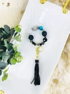 Glass Bead Bracelet Keychain - K302