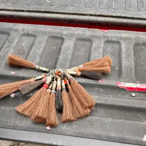 Horsehair Keychains with Monel Rings - Handmade Accessories