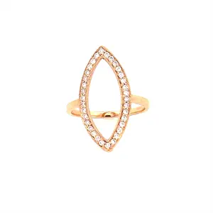 14K Gold Marquise Shape Diamond Ring
