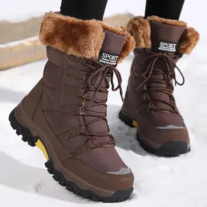 Women's Winter Snow Boots Waterproof Lightweight Warm Faux Fur Lined Mid-Calf Booties Shoe Footwear