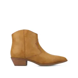 TALIAH WESTERN ANKLE BOOTIES IN WIDE - Tan