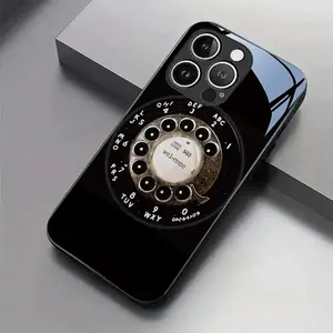 Creative retro telephone design tempered glass anti-fall phone case,for iPhone 17 Pro Max Phone Case 17 Air 16 E 15 Plus 14 13 12 11, Samsung Galaxy S22 S23 FE S24 Plus S25 ULTRA FE Plus A54 53 52 36 35 34 33 Note 20 Ultra