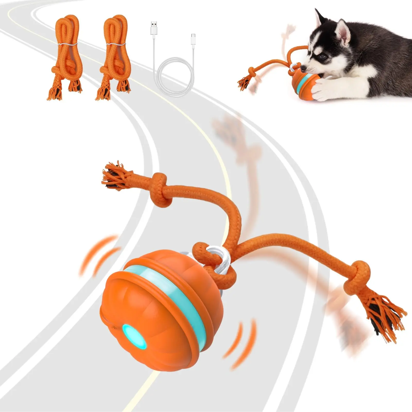 dog product Interactive Dog Toys with Motion Activated, Squeaky Dog Toy Active Rolling Ball, Ball for Daily Training,Used for cats and dogs, pet accessories, cute pet toys dog christmas gifts dog toys dog toy