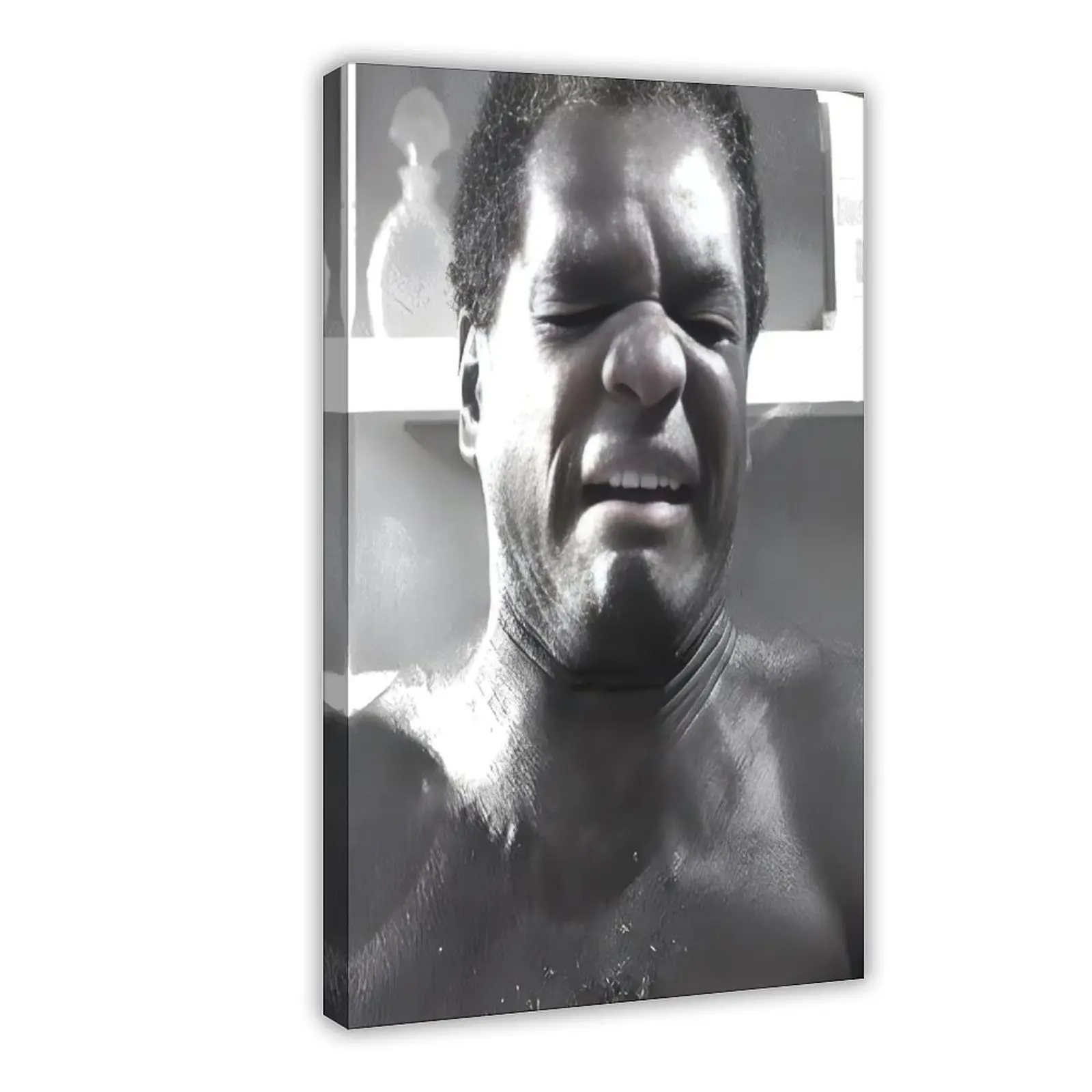 Funny Bathroom Canvas Wall Art ,Friday Movie Poster, Dad Toilet Scene, Black And White Classic Movie Art Comedy Wall Art Gift for Him