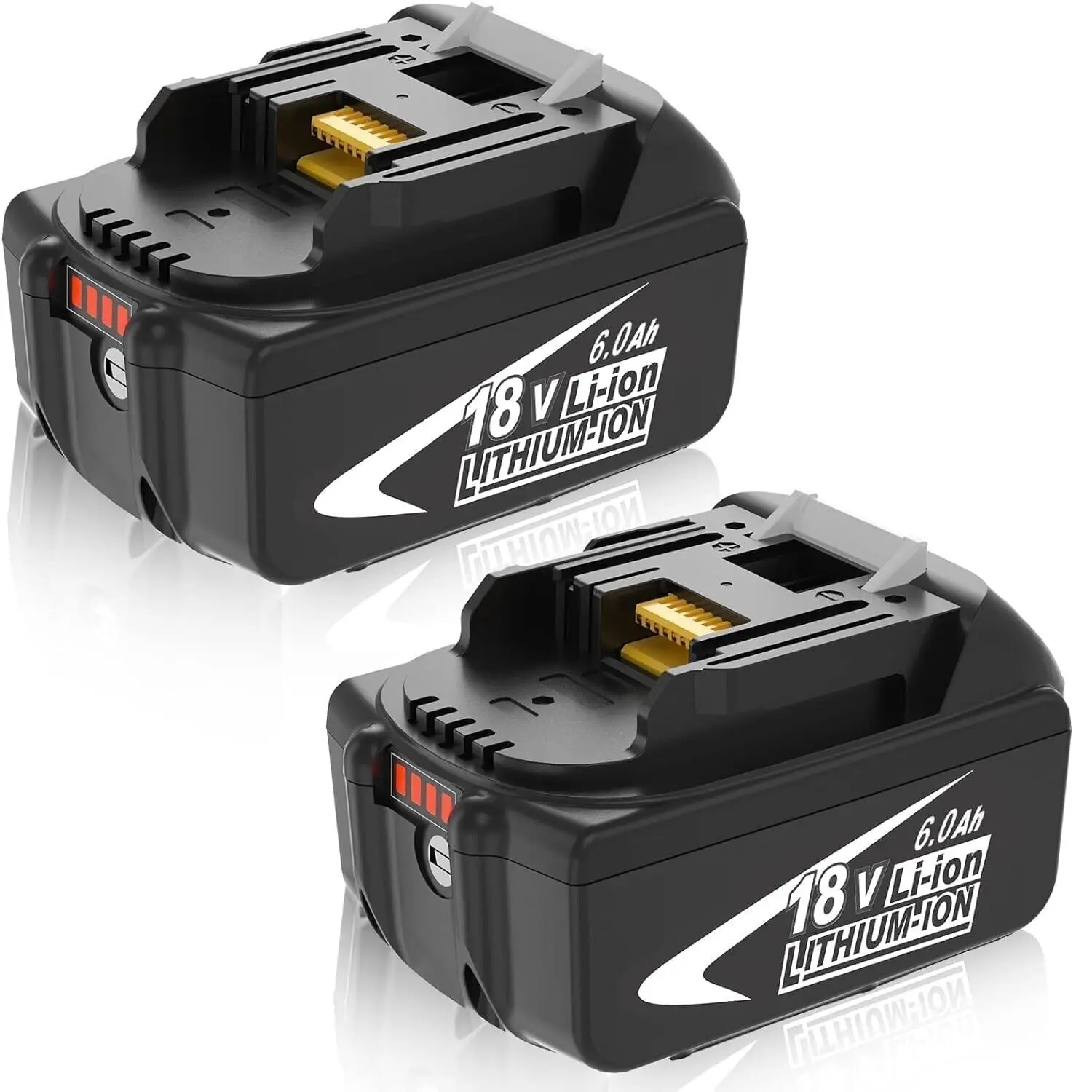 High quality 2PACK FOR Makita 18V Lithium-Ion 6.0Ah Battery BL1860B BL1850 BL1840 Power tools