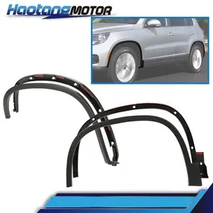 CROSSDESIGN Front & Rear Fender Flares Fits For 2012-2017 Volkswagen Tiguan Textured Plastic