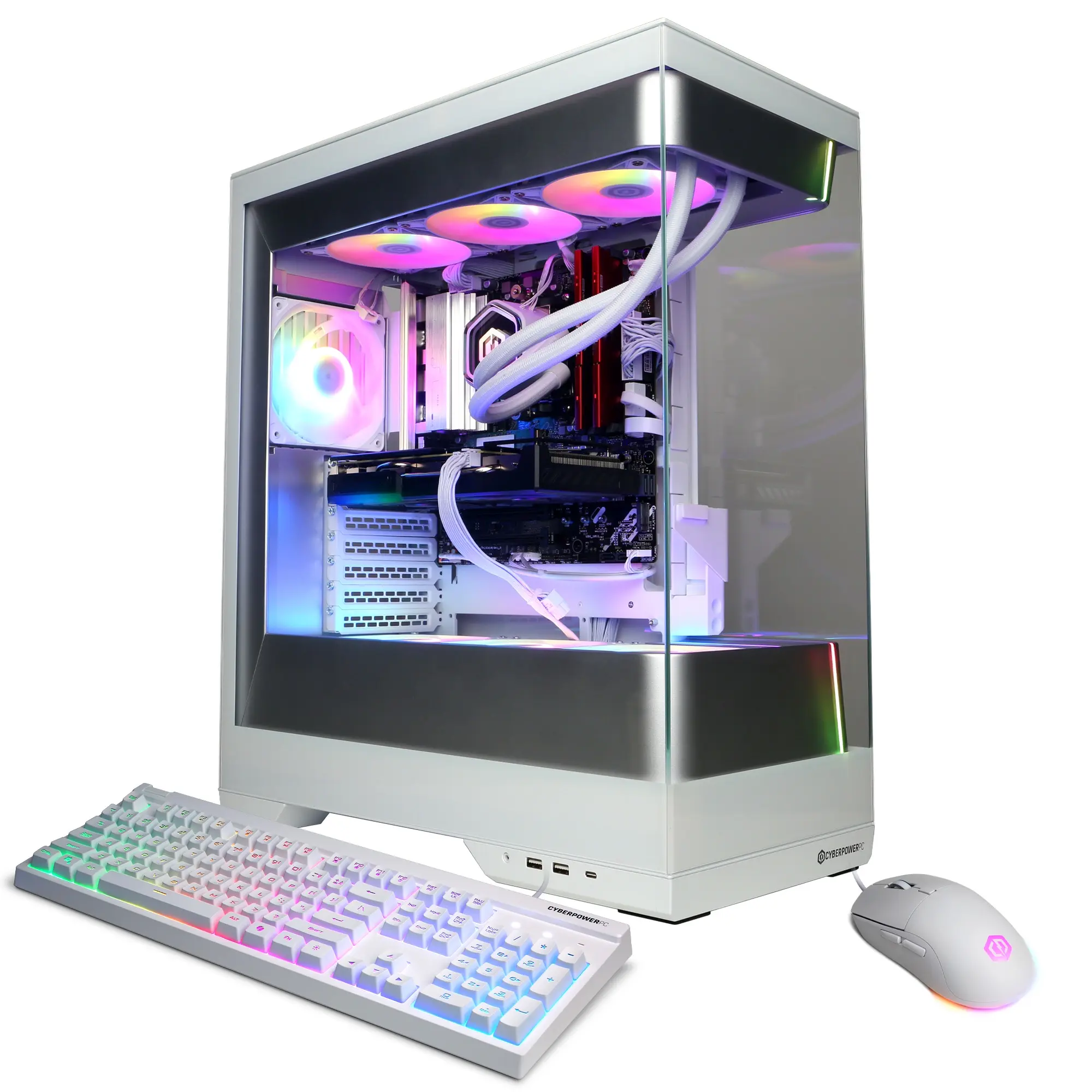 CyberPowerPC SLC11420CPGV2 Gaming Desktop PC, AMD Ryzen 7 9850X3D, 32GB DDR5, Radeon RX 9060 XT 16GB, 1TB PCIe 4.0 NVMe SSD, WiFi/BT, RGB Gaming Keyboard/Mouse & Windows 11 Home