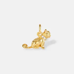 Golden Cat Charm Pendant