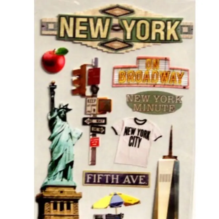 New York Dimentional Sticker Set for Scrapbooking and Crafts - 11pc