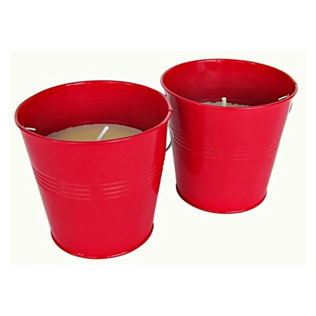 10oz Assorted Citronella Circle Candles with Bucket, Outdoor Insect-Repellent Household Candle, Home Decor & Supplies, Pail