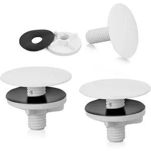 3 count Sink Hole Covers Caps Faucet Hole Cover White Kitchen Sink Plug, Kitchen Sink Caps for Tap Holes Plate Stopper Cover Blanking Metal Plug, 2 Inch Faucet Cover for Kitchen Sink