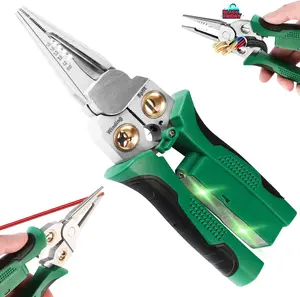 8 in 1 Wire Stripper with Voltage Tester, 2025 Upgrade Multi-function Stripping Tool for Cutting and Pulling Pliers, Electrician Repair Tool