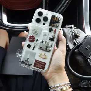 The Parisian Muse Glossy Sticker Set for iPhone - 13 High-Quality Affirmation Stickers - Waterproof & Scratch-Resistant - Stylish Parisian Designs for Cellphone Protection & Personalization