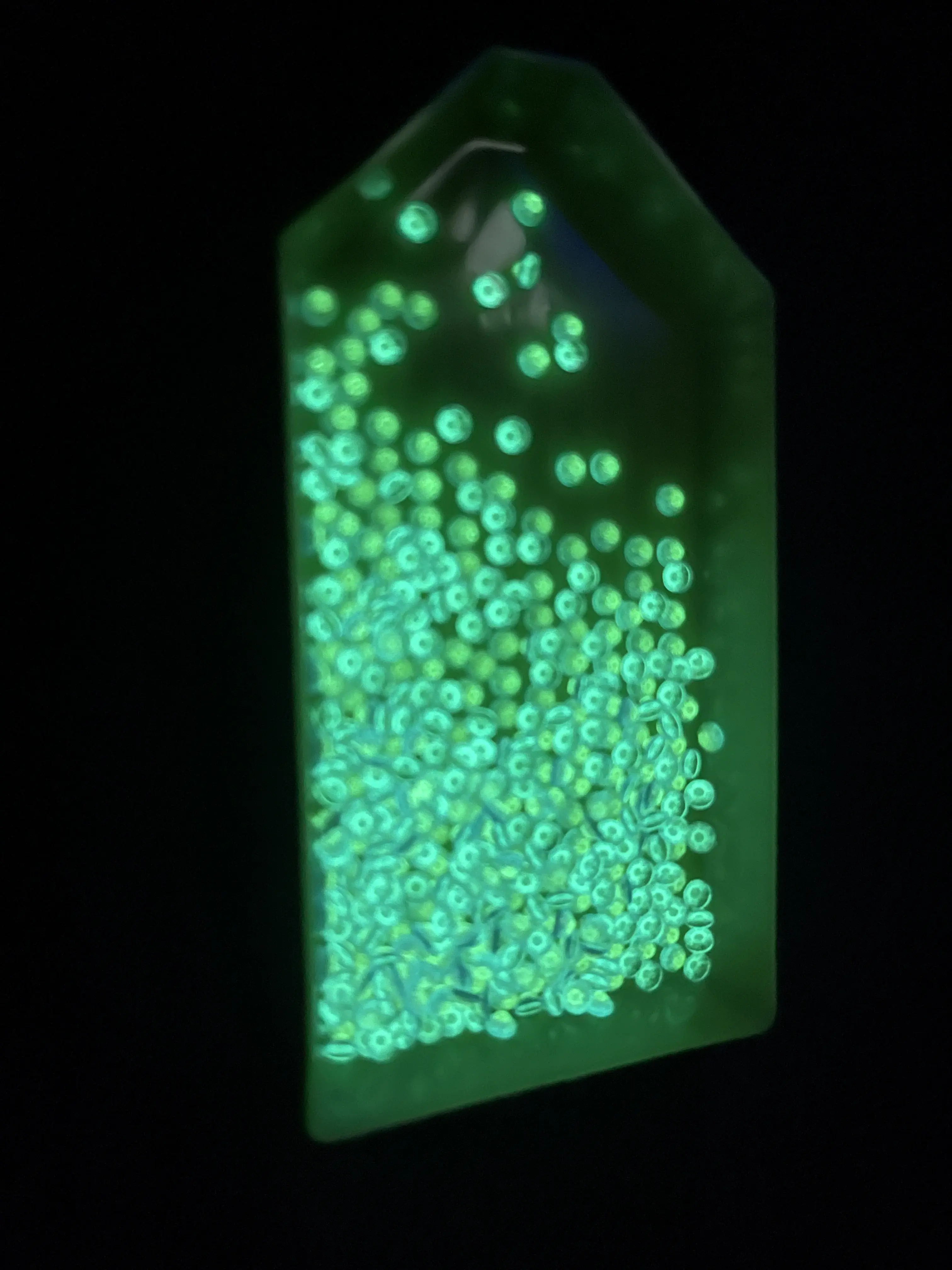 Glow in the dark resin rhinestones