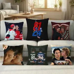 competition intense passionate Heated Rivalry Pillow Case new style printing Pillowcase Anti-dustmite Invisible zipper silky short plush Sofa cushion cover polyester microfiber queen king bed home