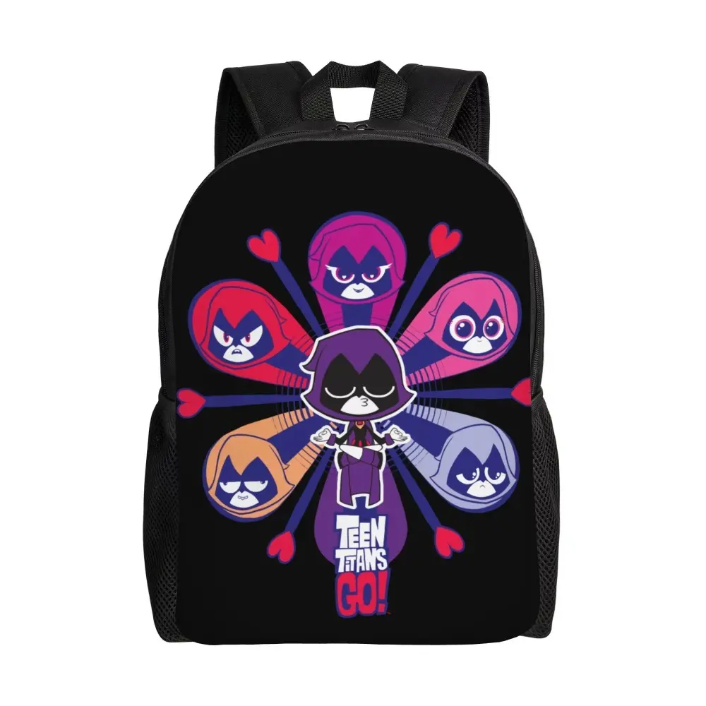 Backpack for Men Women Casual Teen Titans Go Raven's Emoticlones Student Business Daypack College Shoulder Bag Outdoor
