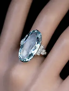 Wholesale Jewelry Zircon Charm Oval Cut Aquamarine Silver Plated Ring Sz 6-10 Lab-Created Fast USA Shipping