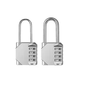 4-digit Password Padlock, Waterproof Padlock with Key, Security Lock for School Locker, Gym Locker, Home, Office, Outdoor