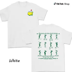 Masters Golf Swing Shirt For Men For Women, Iconic Golf Stance Silhouette Shirt, Premium Cotton Fabric Breathable Unisex Classic Fit Apparel Top, Historic Tournament Era Design Wear