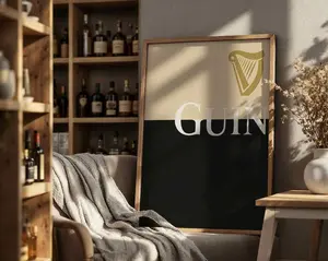 Guinness Split the G Print, Wall Art, Wall Art, Kitchen Prints, Beer Drink Poster, Irish Stout Wall Art, Beer Poster