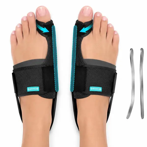 Breathable Bunion Relief Sleeves for Women & Men | Soft Fabric Toe Support with Adjustable Straps | Lightweight Big Toe Sleeve for Daily Comfort | 1 Pair
