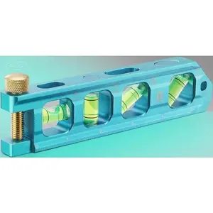 Magnetic Torpedo Level with Bubble Vials, Aluminum Alloy Pipe Level for 0 ° /90 ° /30 ° /45 °   Measurements, Reusable 6.3-inch Construction Tool, Durable Cobalt Blue Finish