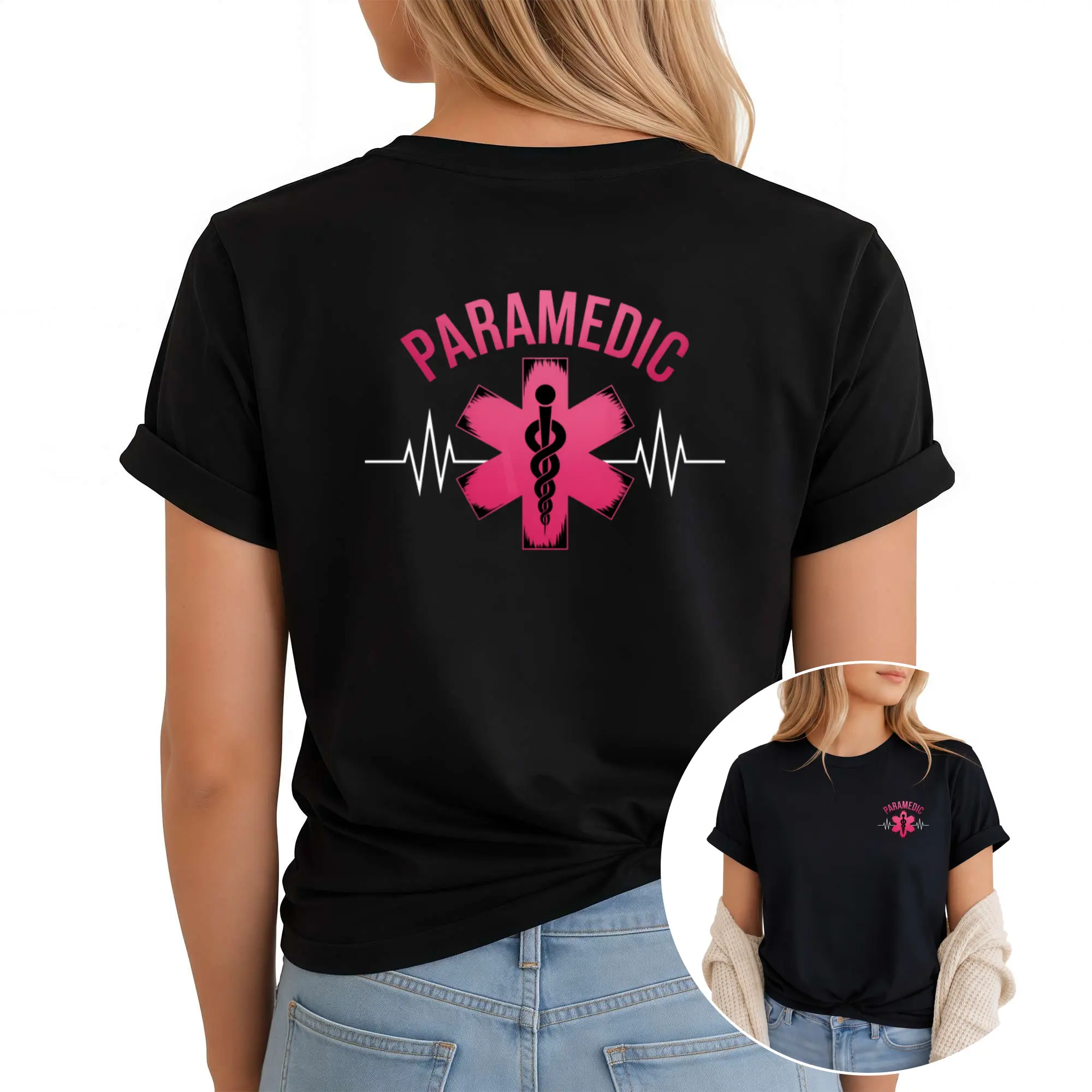Paramedic First Responder Casual Summer Tee, Ambulance Medical Staff Daily Outfit,funny graphic tee,summer graphic tees,tee