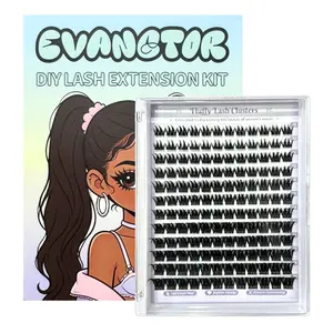Lash Clusters Wispy Eyelash Clusters 10-18mm 168pcs Cluster Eyelash Extensions Natural Volume Lash Extensions DIY Individual Lashes with Soft Thin Band Makeup Cosmetic