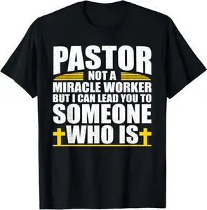 100% cotton Unisex Best Pastor Appreciation Art For Men Women Preacher Minister T-Shirt