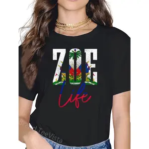 Haiti Zoe Haitian Flag Caribbean Souvenir T-Shirt