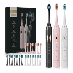 EislerPro Portable Ultrasonic Electric Toothbrush with 5 Cleaning Modes (Includes 8 Brush Heads) Set for Home And Travel Water Proof Daily