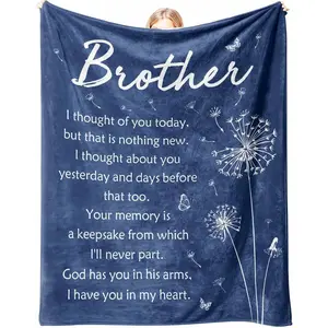 Soft Flannel Multi-Size Memorial Blanket - Bereavement Sympathy Gift, Comforting Throw for Grieving Individuals Who Lost a Loved One (Immediate Family Members)
