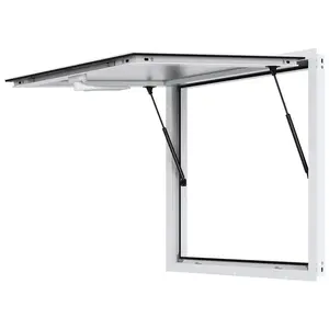 【FathersDayGift】VEVOR Concession Window for Food Truck,  36"x36" Aluminum Alloy Food Truck Service Window, Up to 85 Degrees Stand Serving Window with Awning Door & Drag Hook,  for Food Trucks Concession Trailers