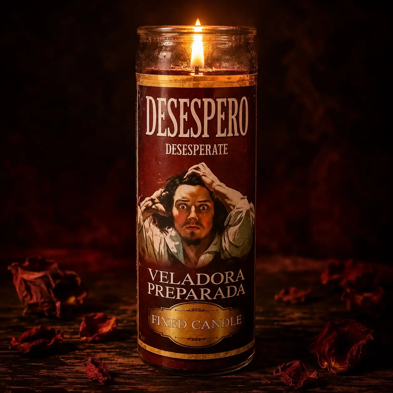 Desperation Fixed Decorative Prayer Candle, Unscented 7-Day Individual Home Decor Candle