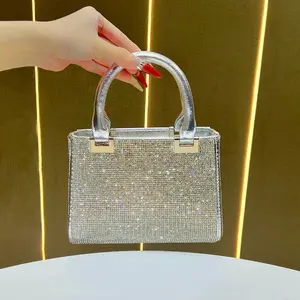 MissingYou fashionable diamond-encrusted handbag, high-end and light luxury clutch bag, single shoulder crossbody bag, celebrity dinner bag