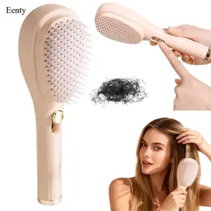 Eenty Self Cleaning Hair brush Retractable Hair Brush For women, Airbag Massage Combs for Thick Hair Long Hair, Larger Paddle Detangles Thick/Curly Hairs