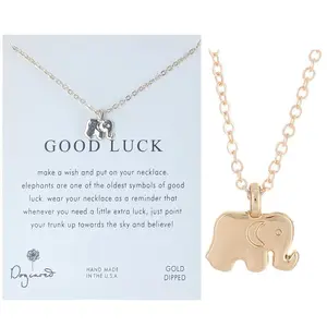 Elephant Pendant Clavicle Chain Elephant Creative Card Necklace