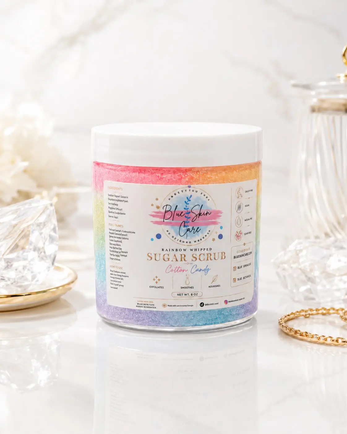RAINBOW Blue.Skin.Care Blue exfoliation soft skin RAINBOW Blue.Skin.Care Blue exfoliation soft skin