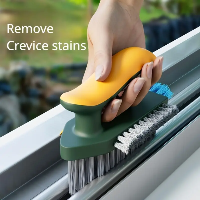 1pc Triangular Floor Seam Brush, Bathroom Floor Brush, No Dead Corner, Bathroom Corner Cleaning Brush, Toilet Brush, Window Slot Wall Slot Outdoor Wall Seam Brush, Cleaning Supplies, Cleaning Tools