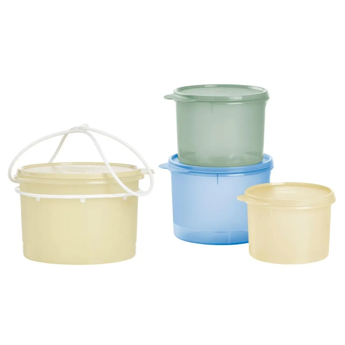 New Stacking Canister Set 3 with Easter Basket and Cariolier Handle - Perfect for Organizing and Storing