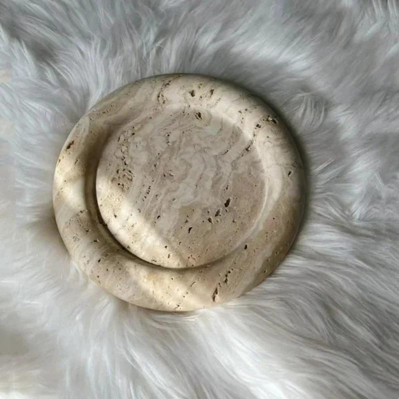 Stonekocc US Stock Natural Stone Tray Dark Emperador Travertine Lilac White Marble