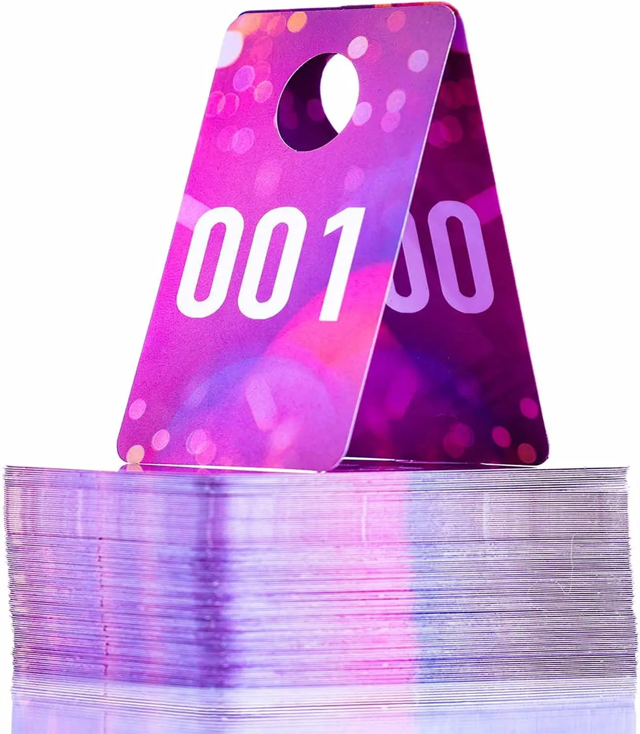 Live Plastic Number Tags Consecutive Live Number Tag, 1.97x3.15 Inch (5x8cm),Normal and Reverse Mirror Image Number Cards