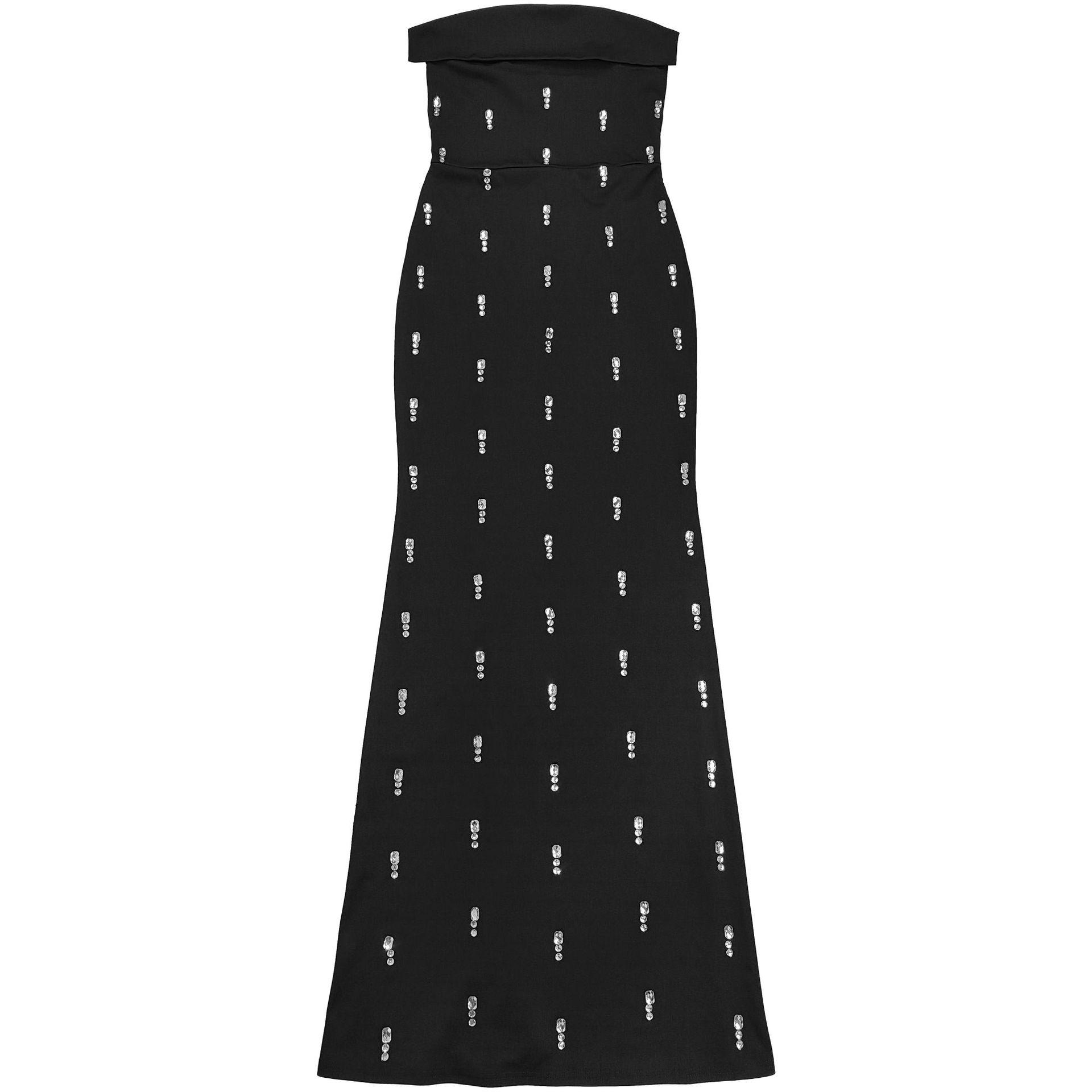 Elegant Strapless Embellished Ribbon Dress Set for Women Fashionable Two-Piece Outfit