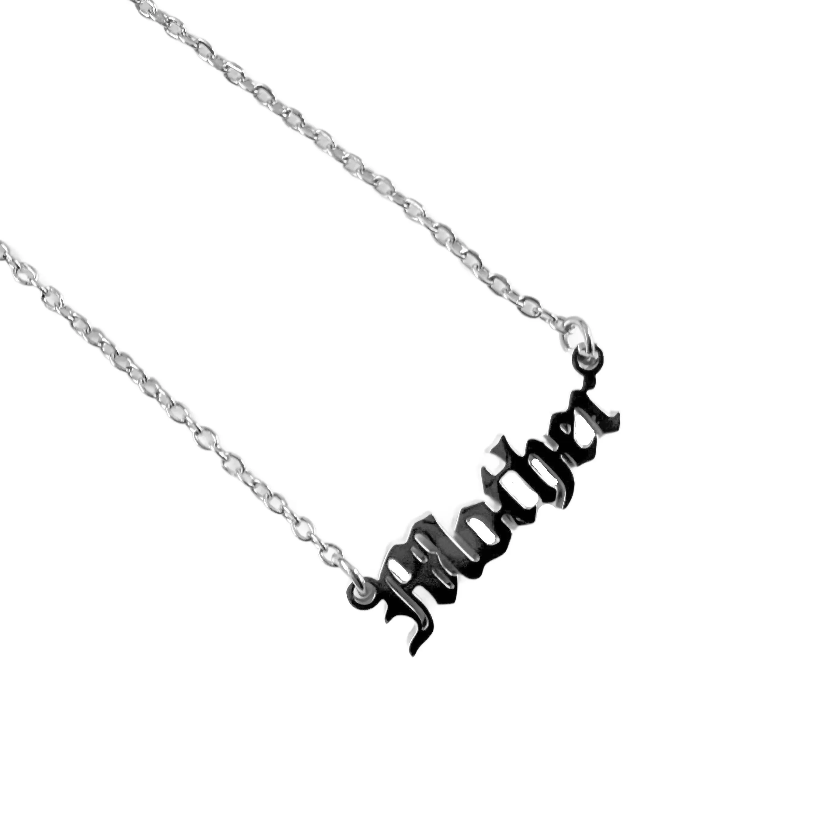 Silver Mother Necklace, Fashion Costume Jewelry Accessory for All Seasons
