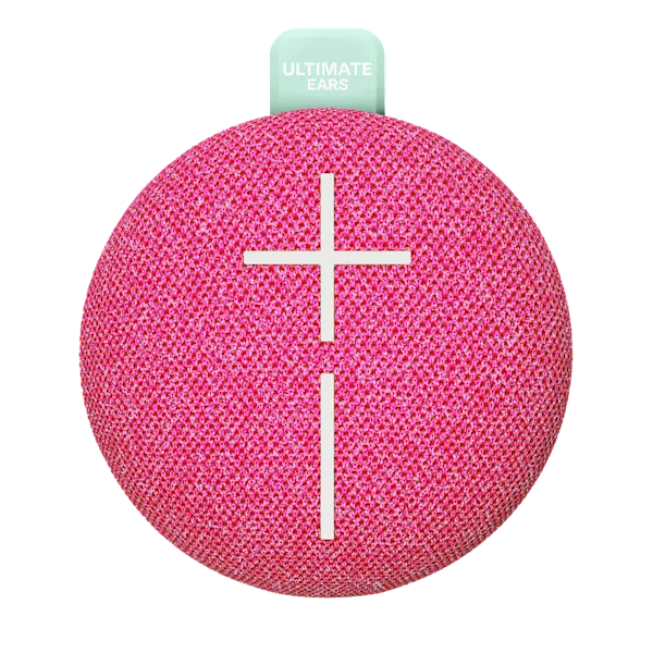 Ultimate Ears MINIROLL Ultra-Portable Waterproof Bluetooth Speaker, Big Bass, IP67 Dustproof, 131 ft Range - Gentle Pink.