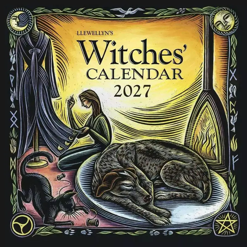 Llewellyn's 2027 Witches' Wall Calendar - Jennifer Hewitson Illustrated, Paper Print, Wall Mount, Date Tracking, Pagan Wiccan Tree Themed Office Stationery