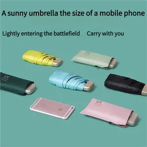 Portable Mini UV Protection Umbrella, Compact Pocket Sunshade for Students, Foldable Rain & Sunny Use, Ideal for Outdoor Activities